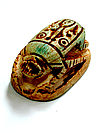 LARGE FANCY SCARAB BEAD